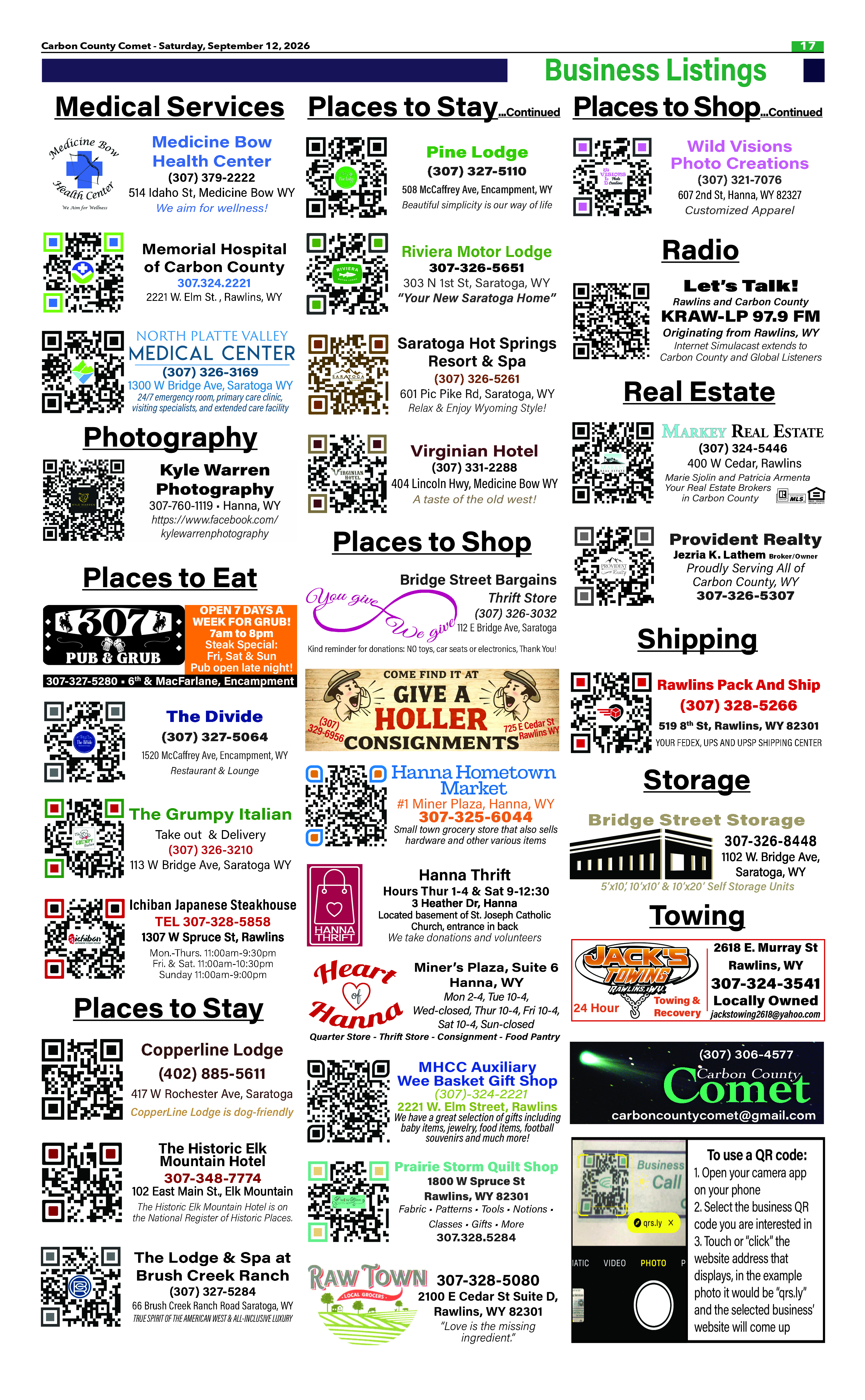 Carbon County Comet - Staff Photo - Create Article