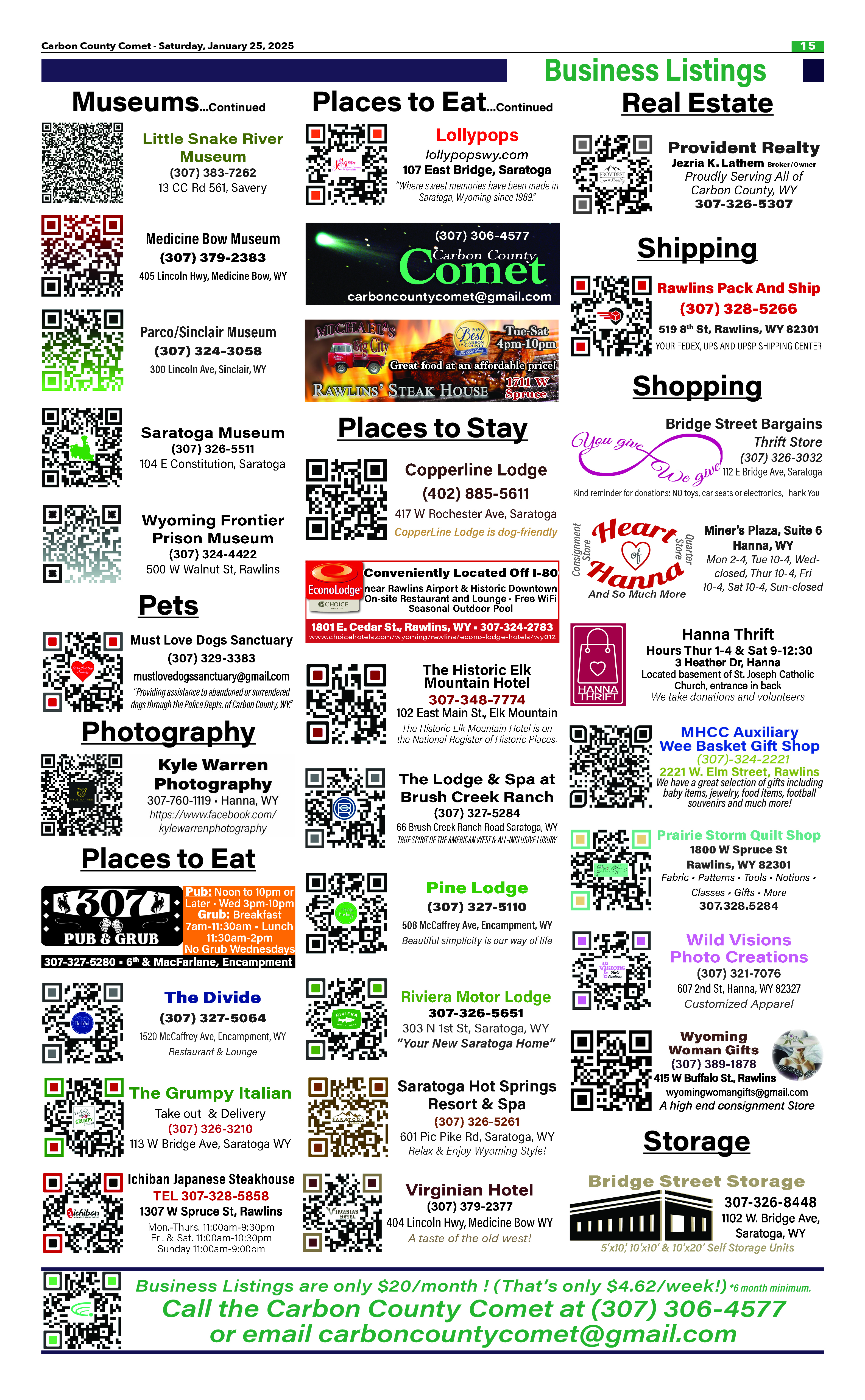 Carbon County Comet - Staff Photo - Create Article