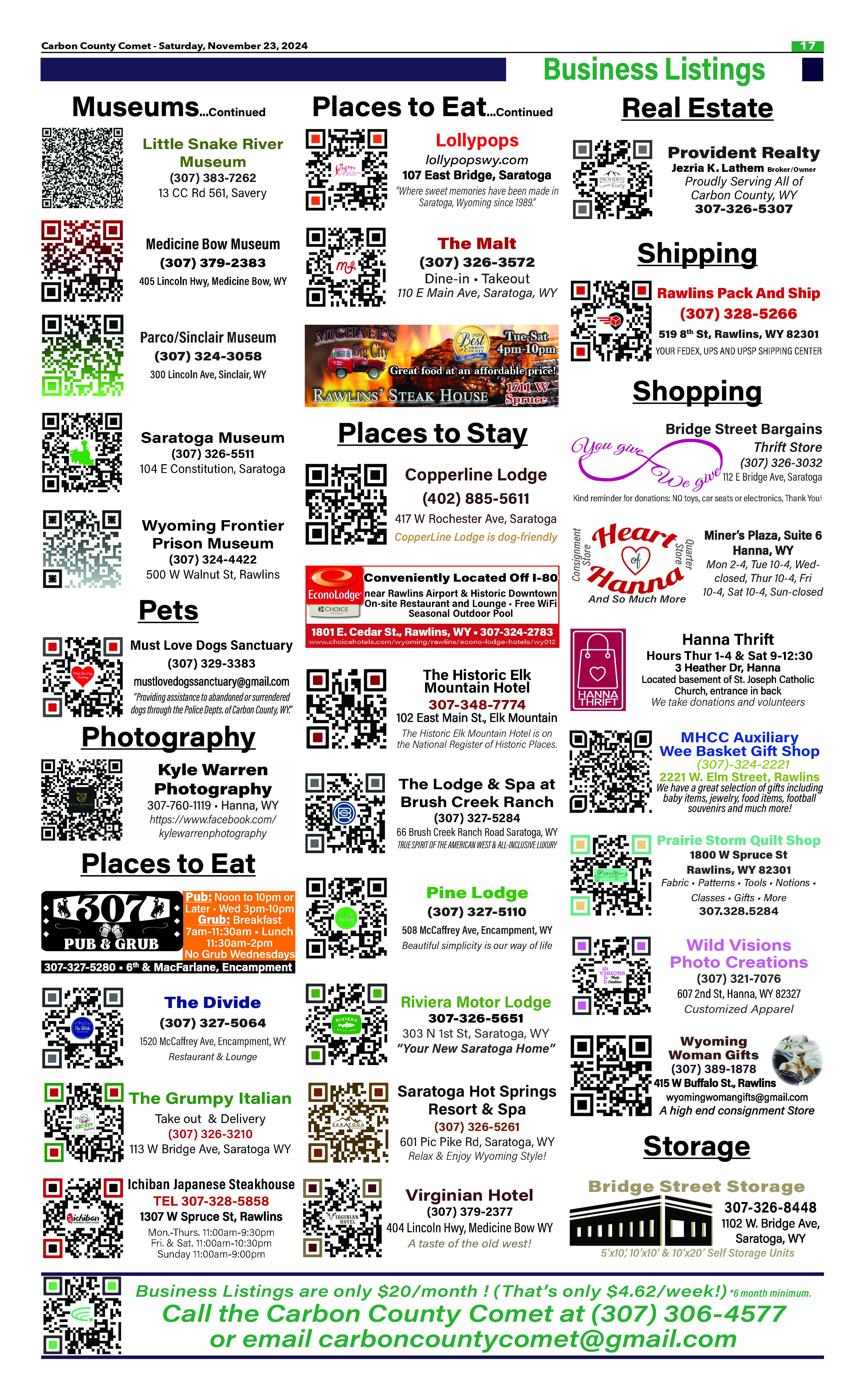 Carbon County Comet - Staff Photo - Create Article