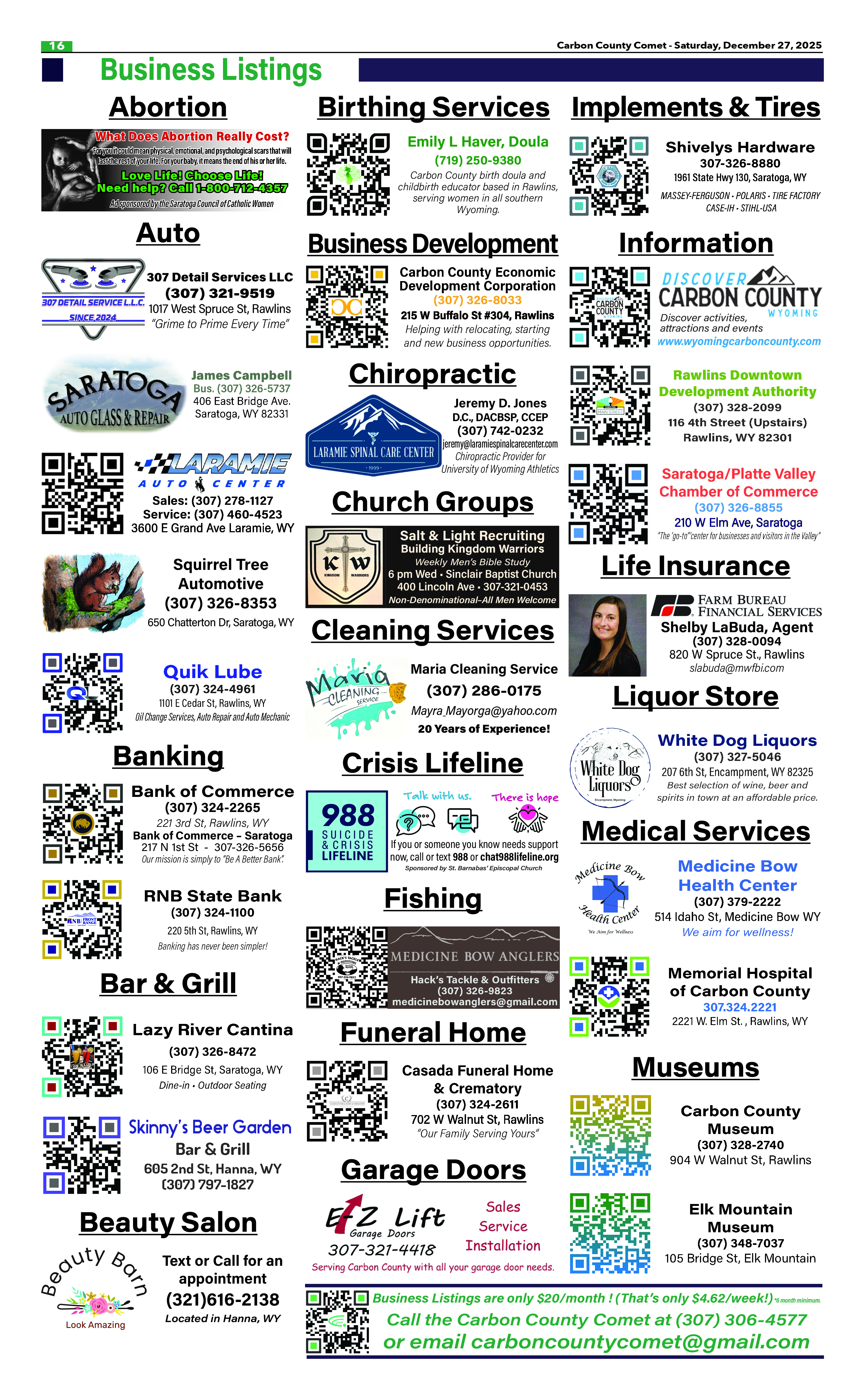 Carbon County Comet - Staff Photo - Create Article
