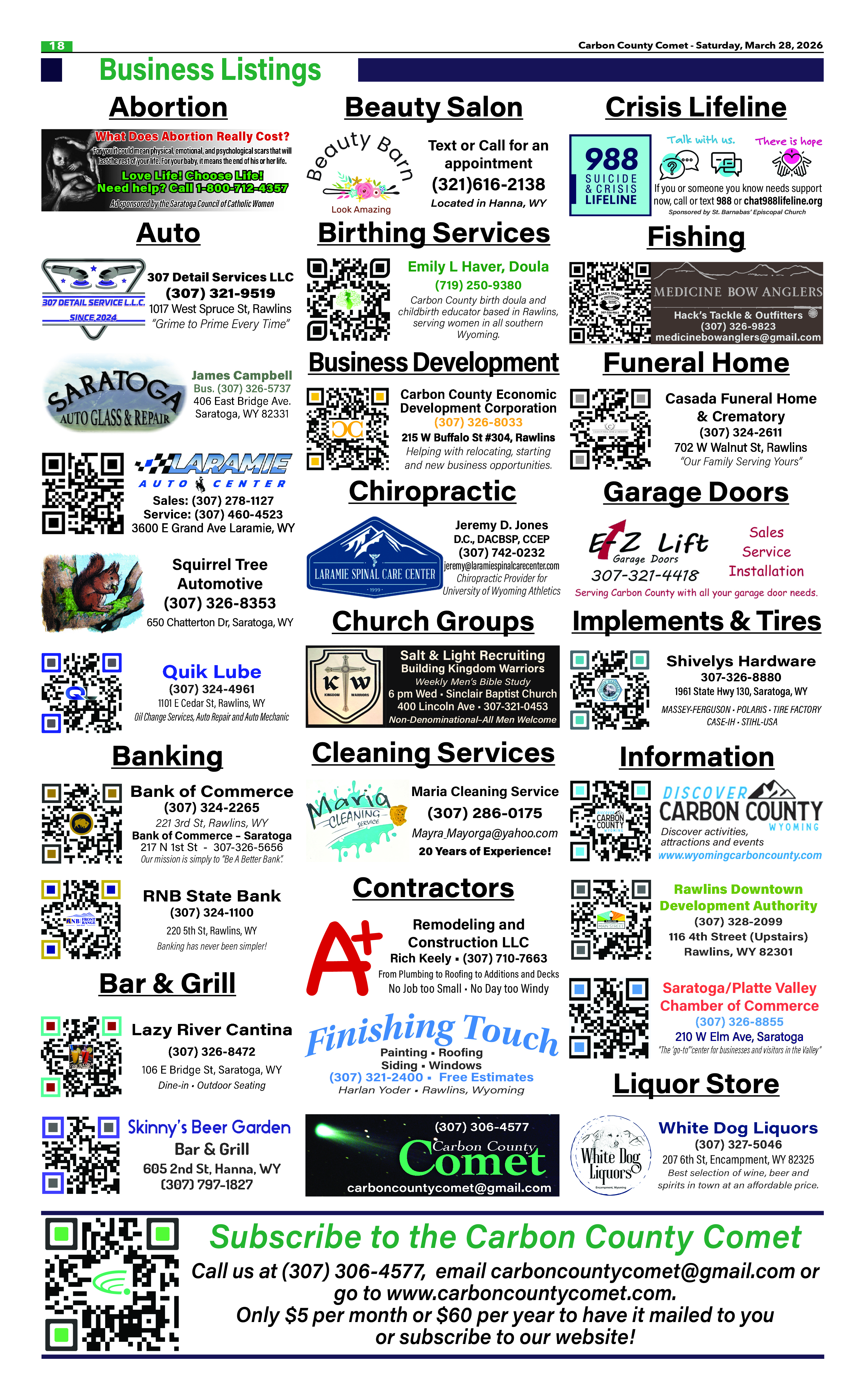 Carbon County Comet - Staff Photo - Create Article