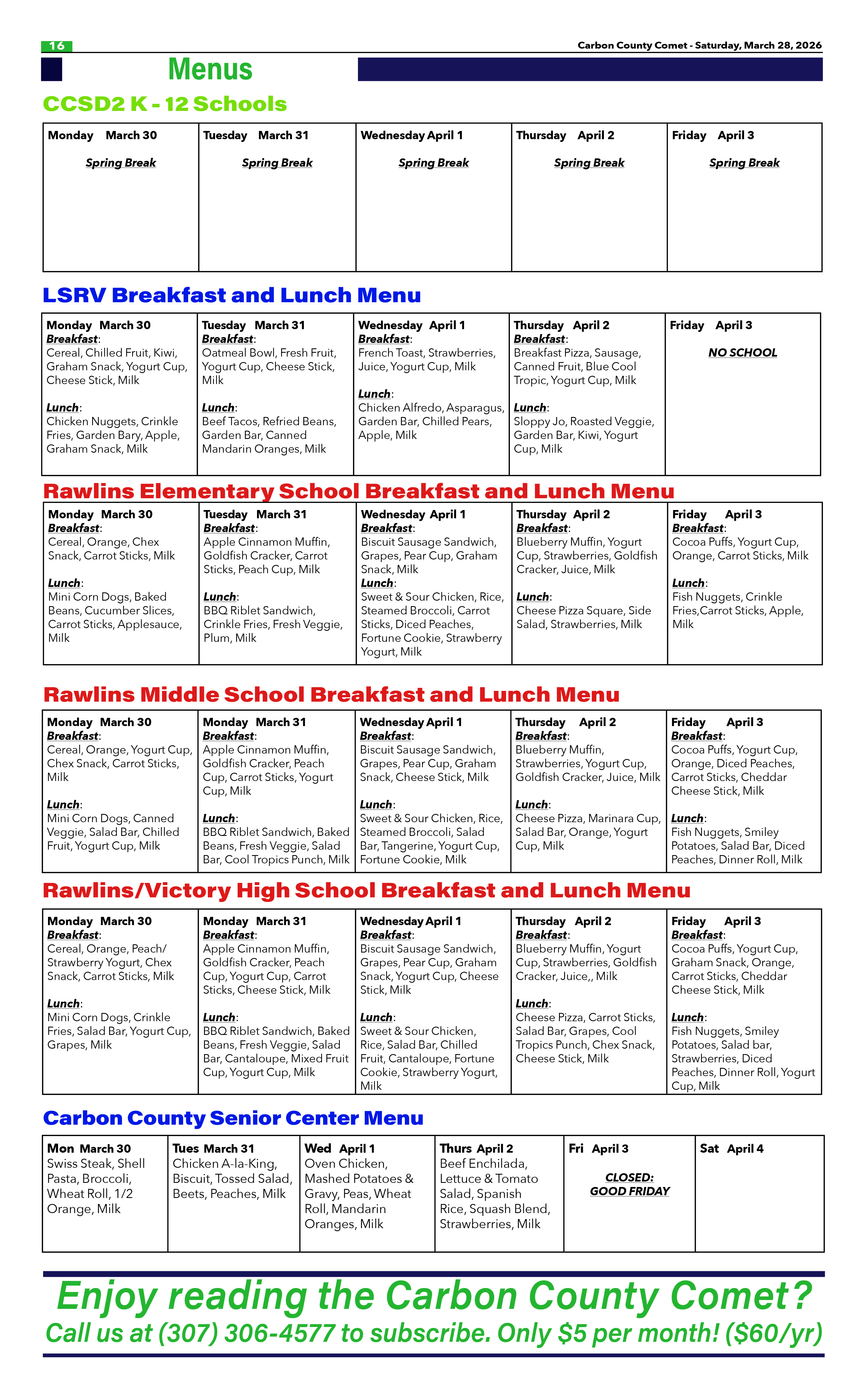 Carbon County Comet - Staff Photo - Create Article