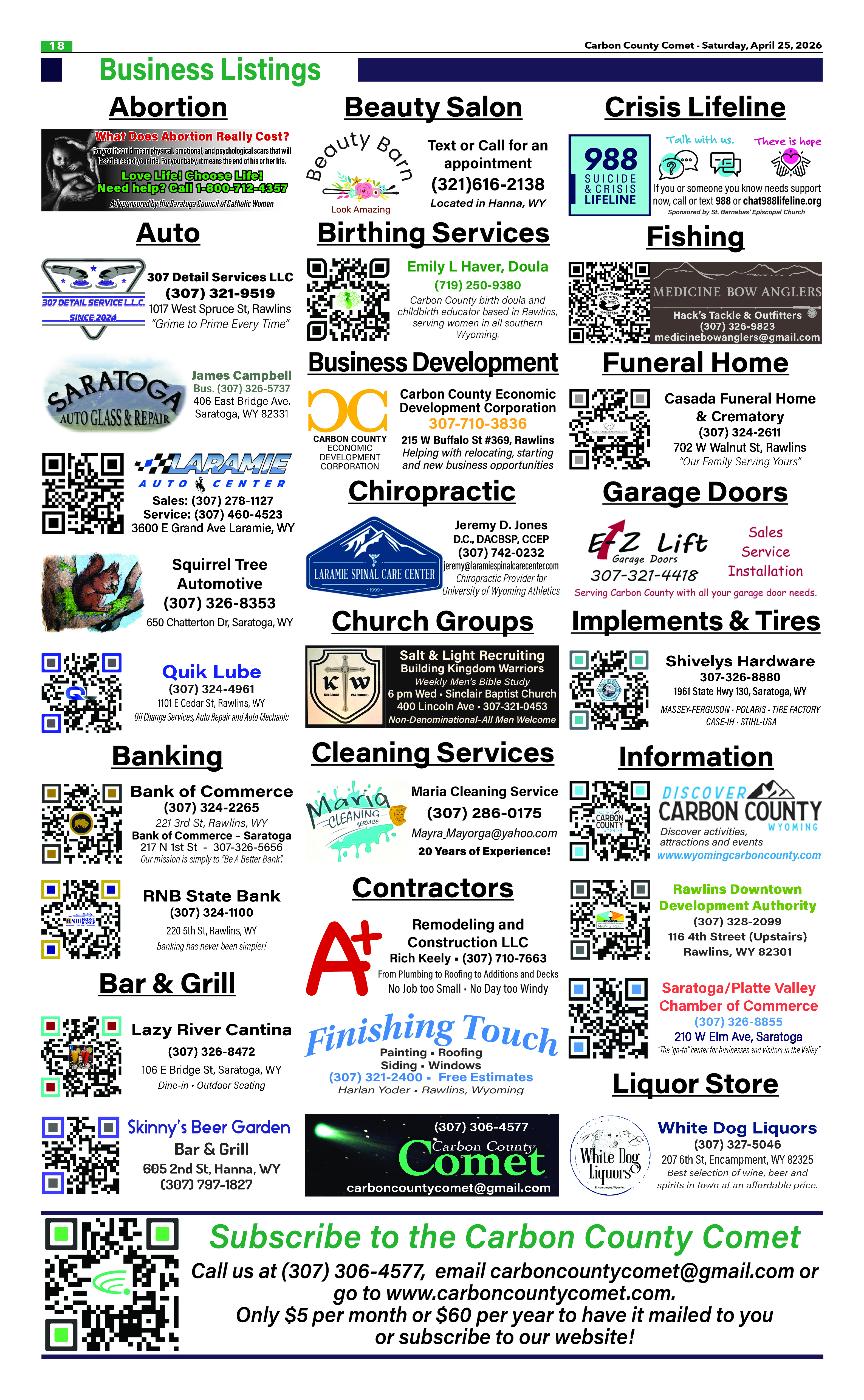 Carbon County Comet - Staff Photo - Create Article
